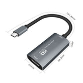 Caja de captura de audio y video Z29A HDMI hembra a USB-C/Tipo-C macho, Z29A